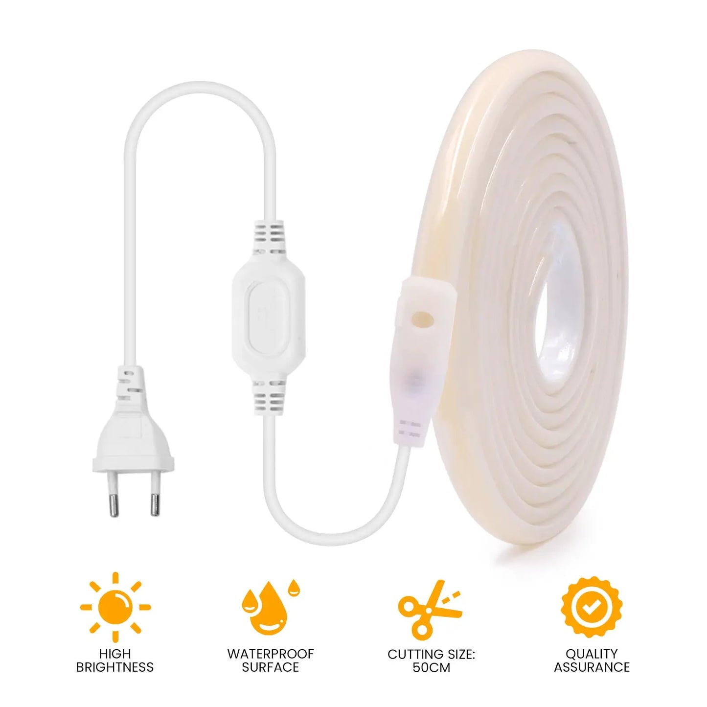 288LEDs/M COB NEON Light 220V 40M 35M 30M 25M 20M 15M 10M FOB Tape Ribbon EU UK Plug IP67 Waterproof Linear Lighting For Bedroom from PriceLows™