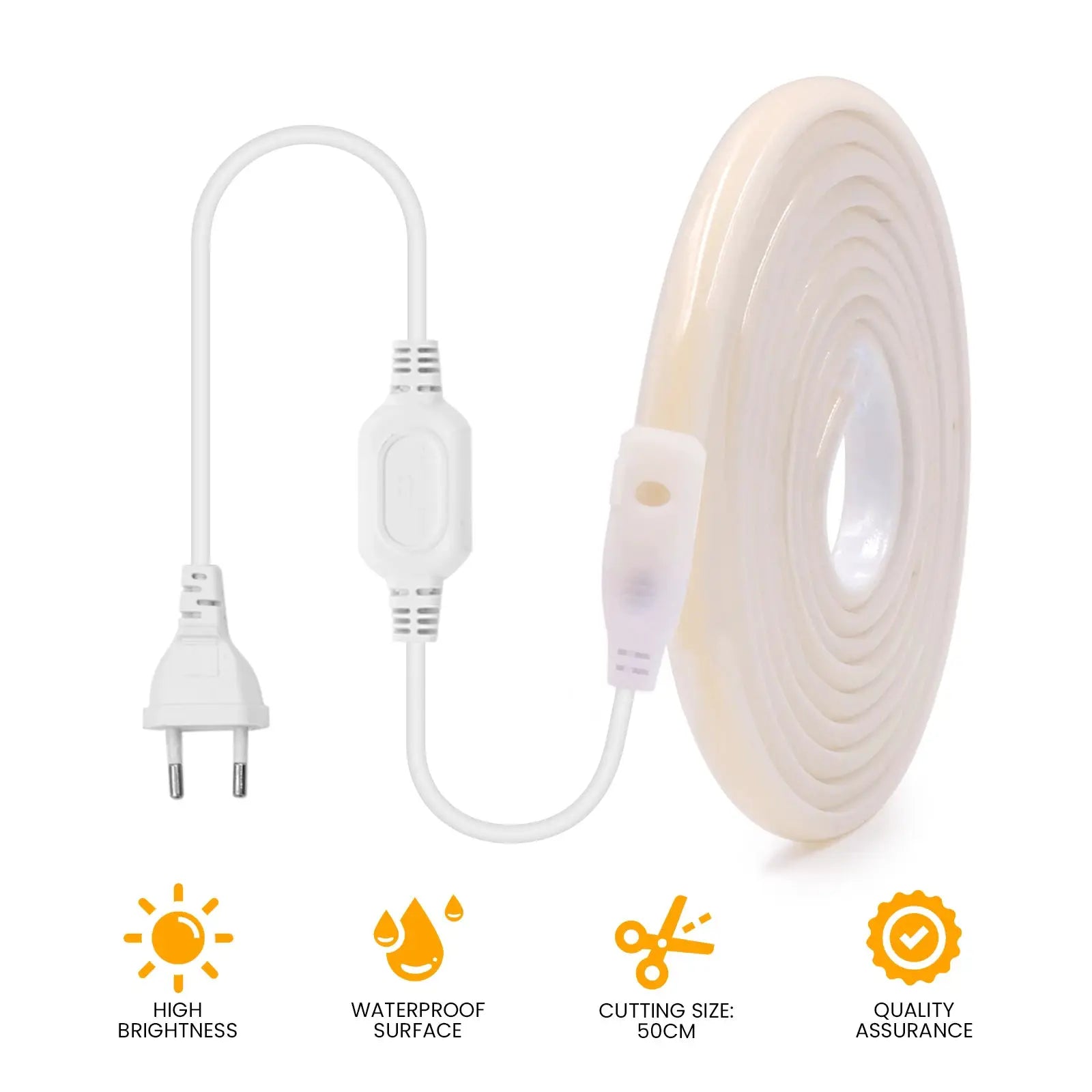 288LEDs/M COB NEON Light 220V 40M 35M 30M 25M 20M 15M 10M FOB Tape Ribbon EU UK Plug IP67 Waterproof Linear Lighting For Bedroom from PriceLows™
