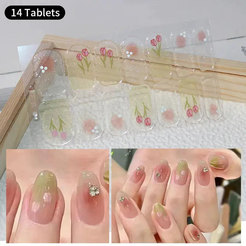 Full Cover Nail Stickers Fashion Nail Polish Nail Decoration Sparkling Glitter Self Adhesive Manicure Designer Nail Art Sticker from PriceLows™
