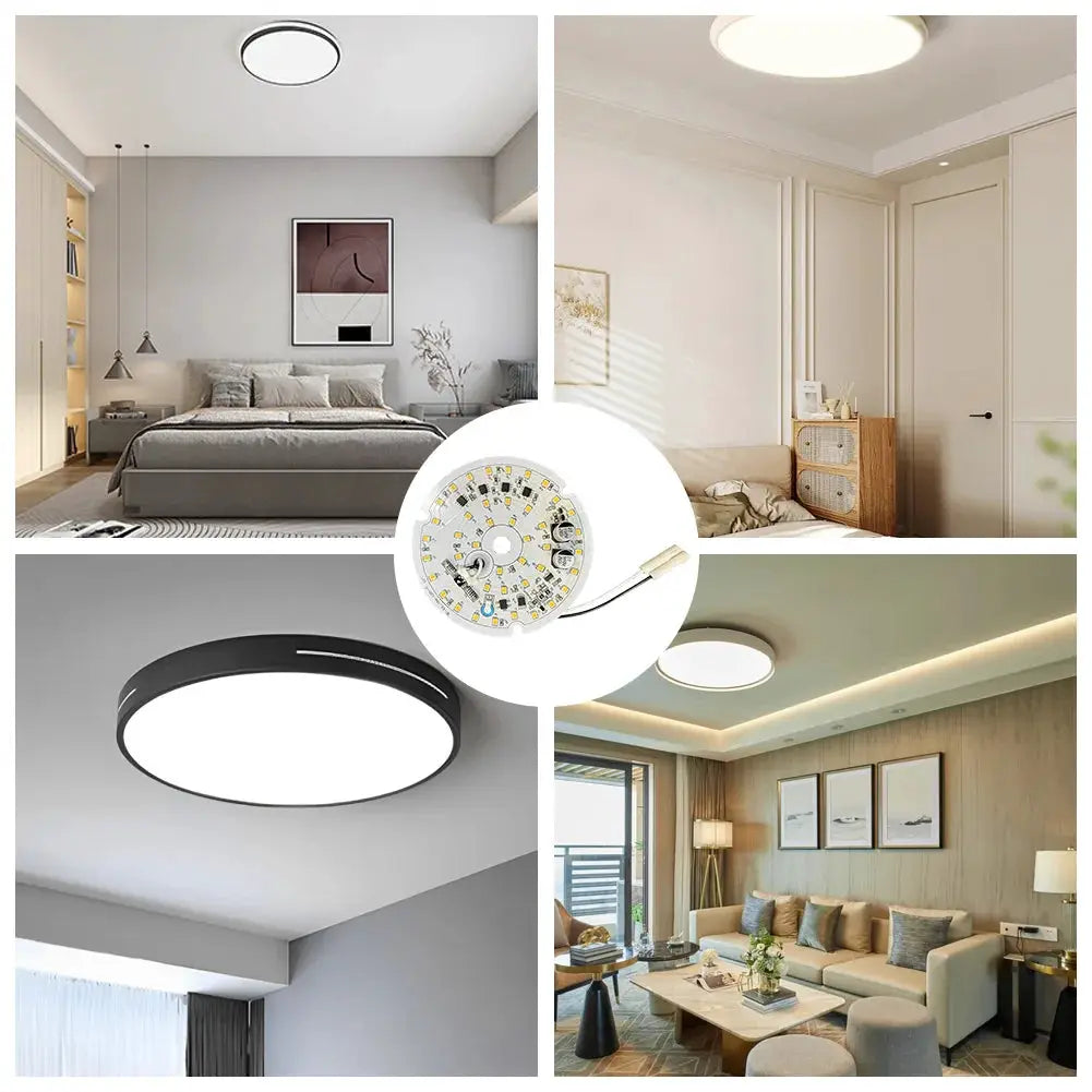 3.94 Inch LED Ceiling Fan Light Kit 3000K/4000K/6500K Dimmable Ceiling Fan Retrofit Kit Ceiling Flush Light Replacement Panel from PriceLows™