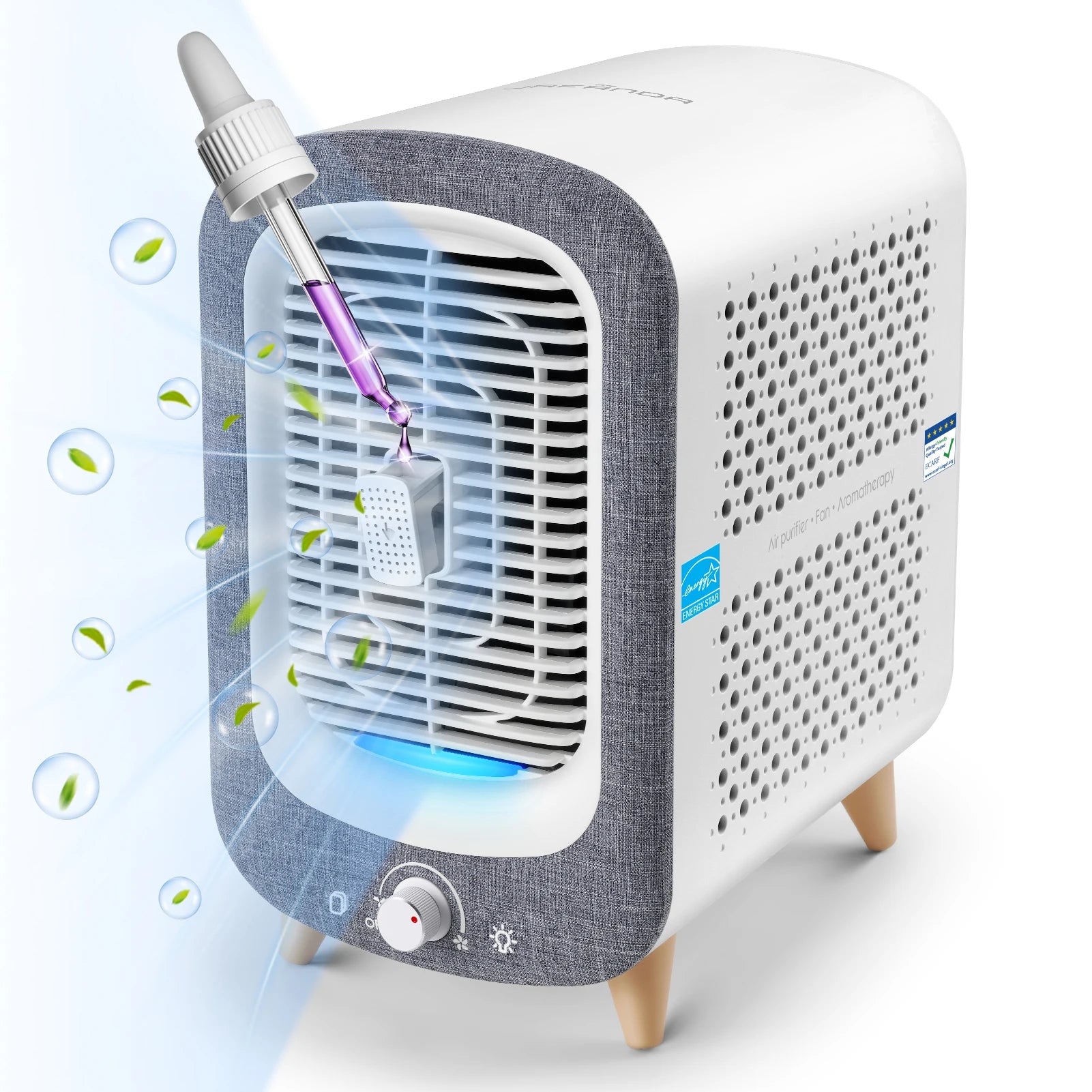 Jafanda Air Purifier for Home Bedroom 780sq ft, HEPA &Activated Carbon, Air Cleaner with Fragrance Sponge & Nightlight for Smoke from PriceLows™