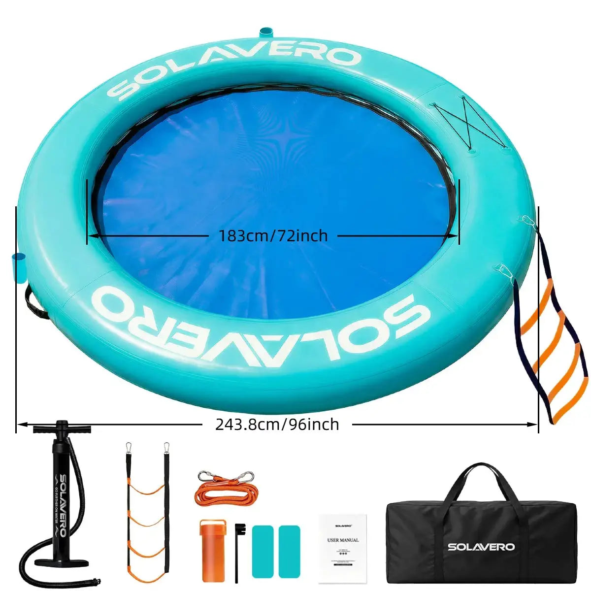 Inflatable Floating Dock | 3-4 Person | Foldable Design | Pool, Lake