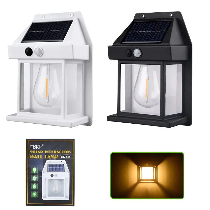 Motion Sensor Solar Wall Light Waterproof Outdoor Modes Auto On/Off Warm White for Garden Courtyard Patio Driveway Pathway Light from PriceLows™