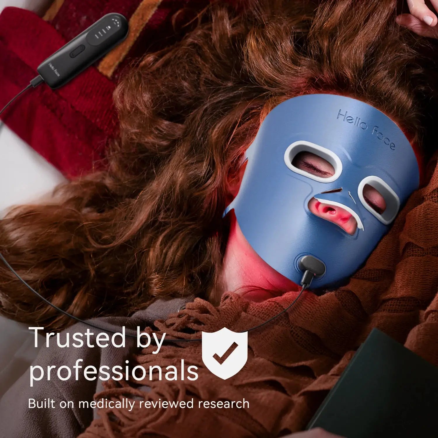 Red Light Therapy for Face Wireless Face Mask Light Therapy 850nm Infrared & Red Light Masks 3000mAh Rechargeable ,3D Facial Fit from PriceLows™