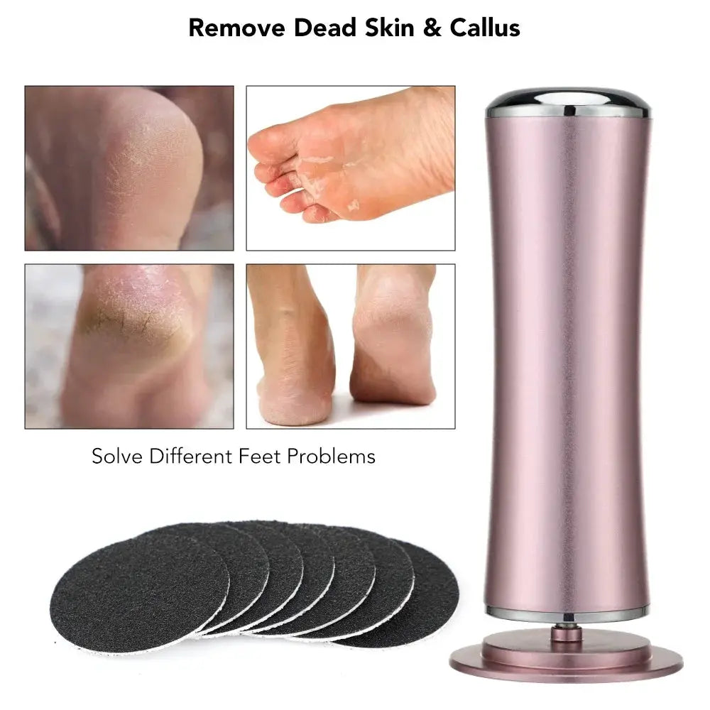Electric Foot Callus Remover Foot Care File Leg Heels Remove Dead Skin Pedicure Tool Set Foot Grinder & Replacement Sandpaper from PriceLows™