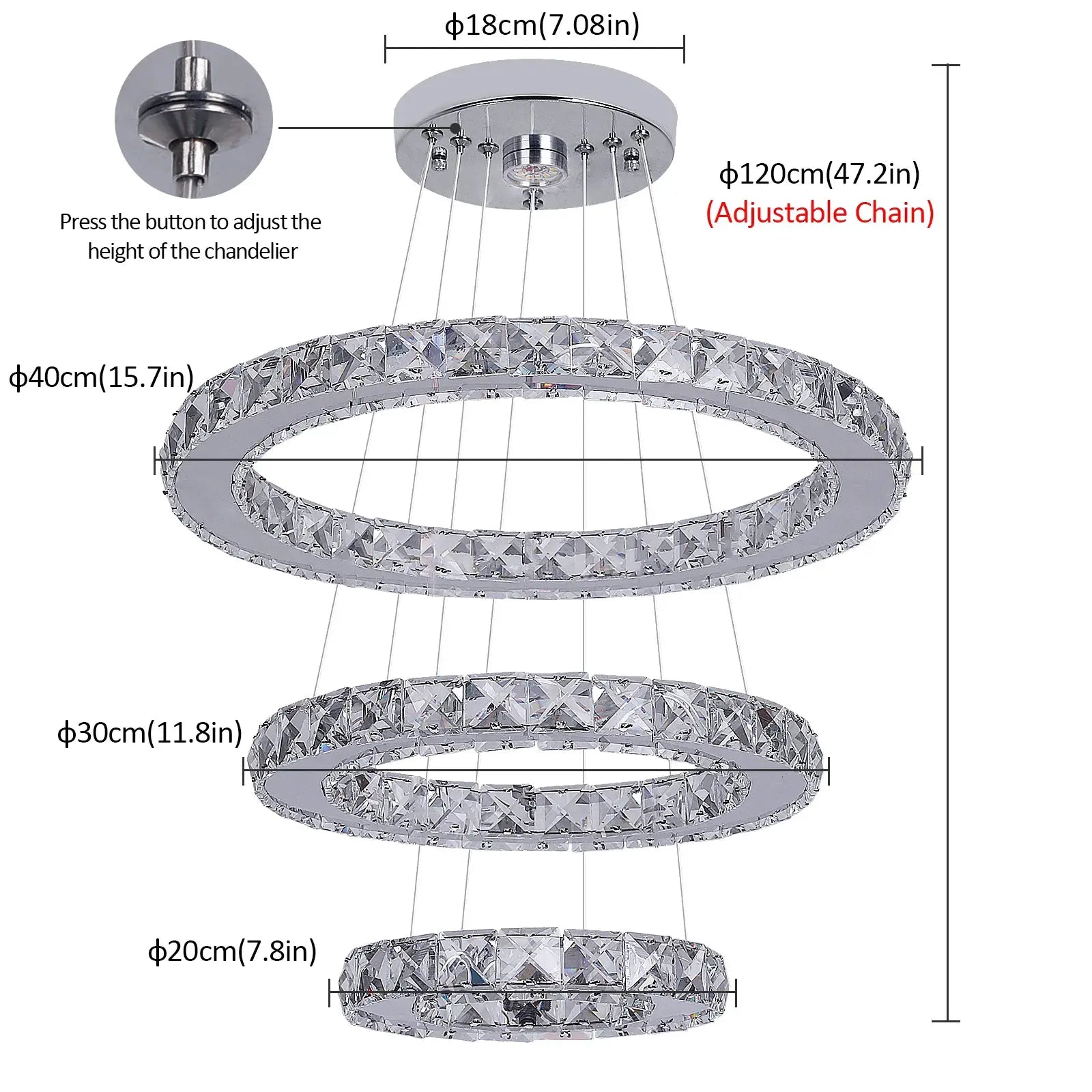 French luxury crystal chandeliers Hall living room Led ceiling lamp pendant ceiling light Room Kitchen Dining table decoration from PriceLows™
