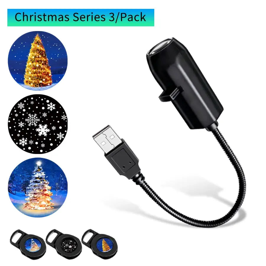 LED Projection Night Light | USB Powered | Pumpkin Moon Mood Lamp | 20cm