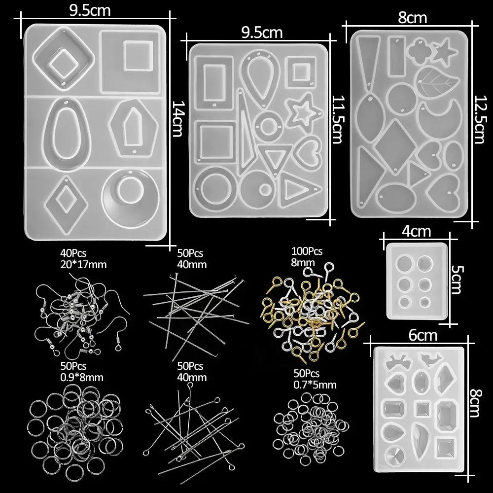 Silicone Resin Mold Kit | Jewelry Making Supplies | With Epoxy And Dried Flowers