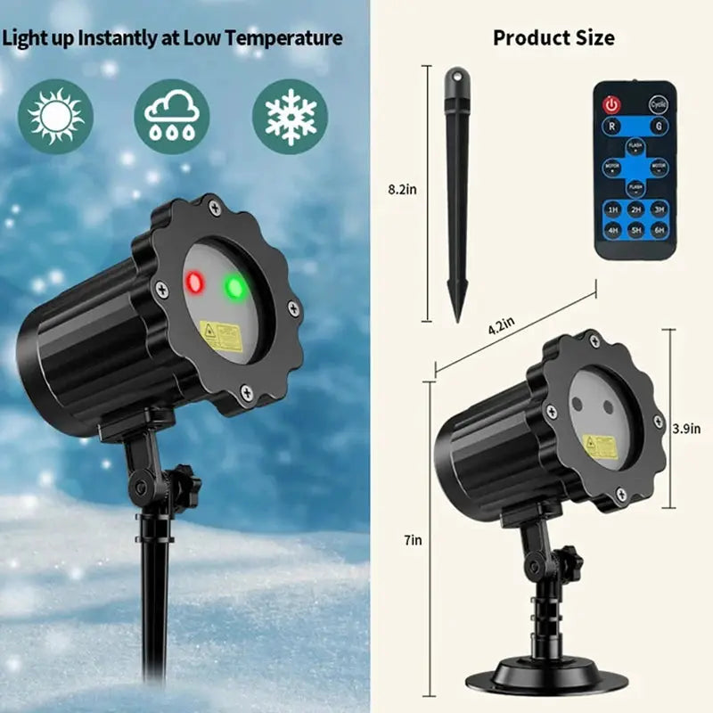 Landscape Laser Projector | IP65 Waterproof | Red Green Beam | Holiday Decor