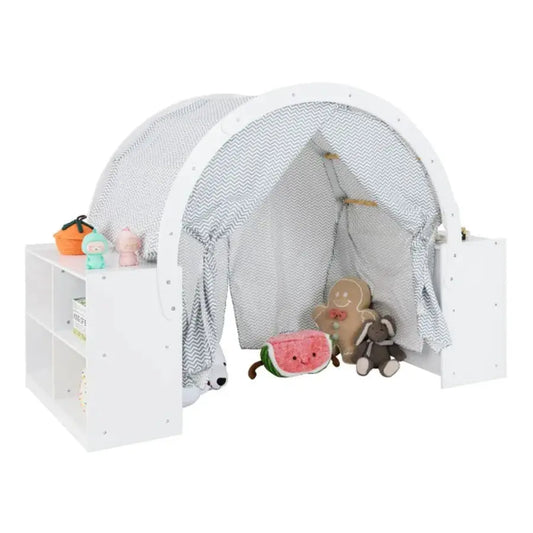 Versatile Playhouse with 8 Cubbies and 2 Countertops for Indoor Outdoor Use Durable Plastic Construction in Bright Blue Easy As from PriceLows™