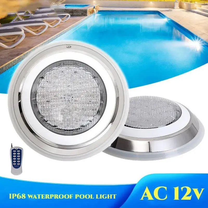 Stainless Steel Ip68 Led Swimming Pool Light 20W30W 40W 50W 60W Silver Waterproof Lamps Underwater Lights AC12V RGB Piscina Lamp from PriceLows™