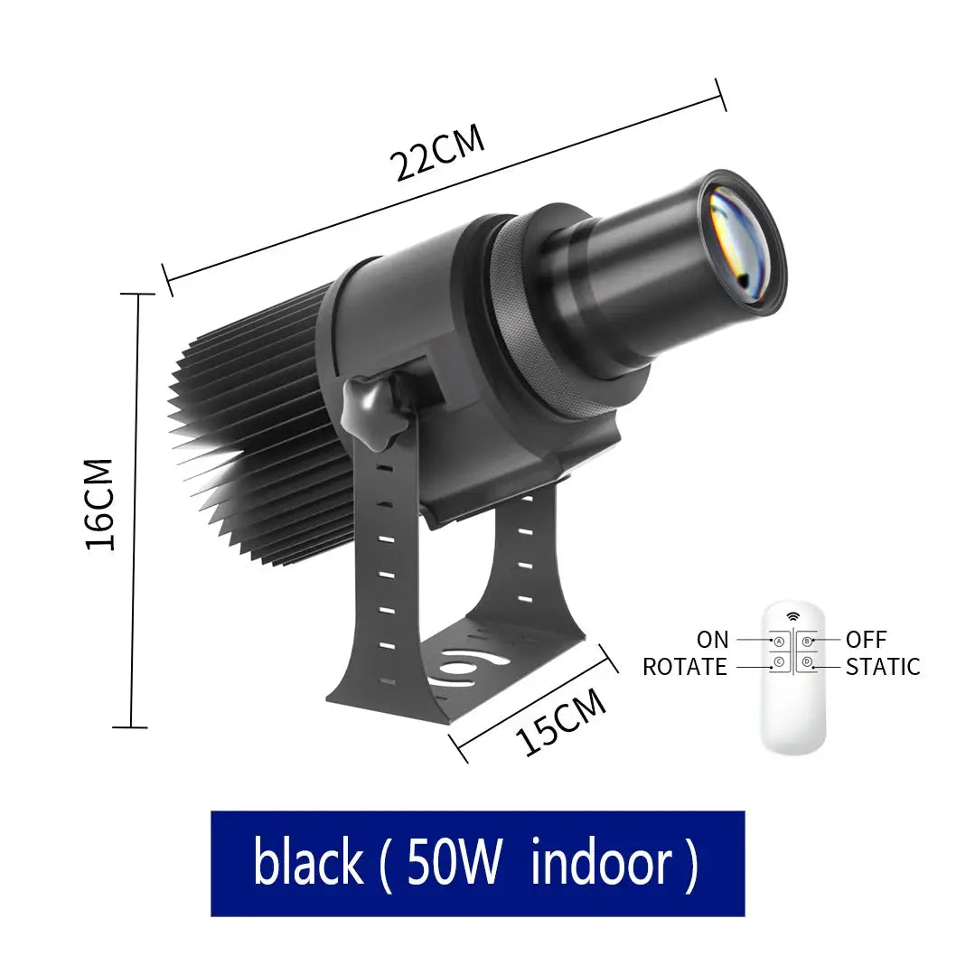 LED Gobo Projector | HD Custom Logo | IP67 Waterproof | Aluminum Housing