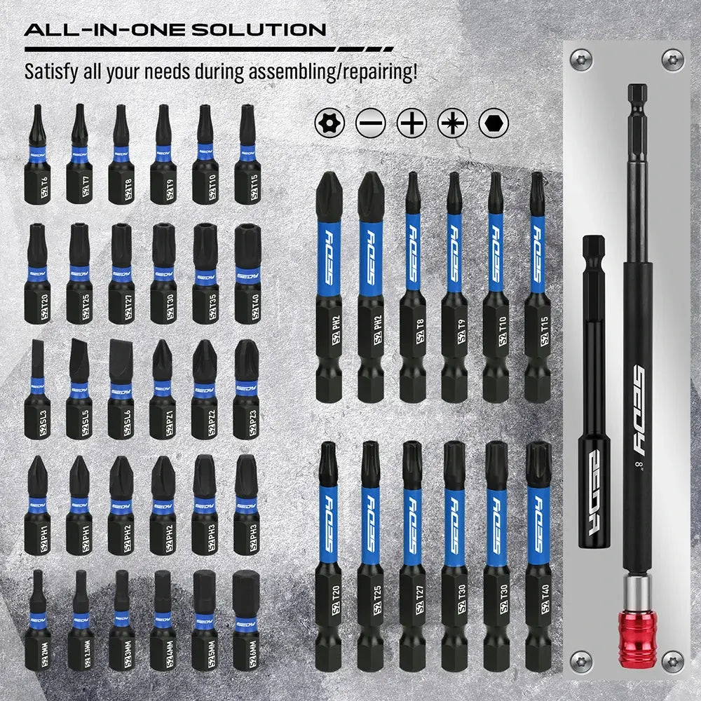 SEDY 80-Piece Premium Magnetic Impact Nut Driver Set Metric & SAE with Socket Adapters, Bit Holder, Wing Nut Driver, Power Bits from PriceLows™