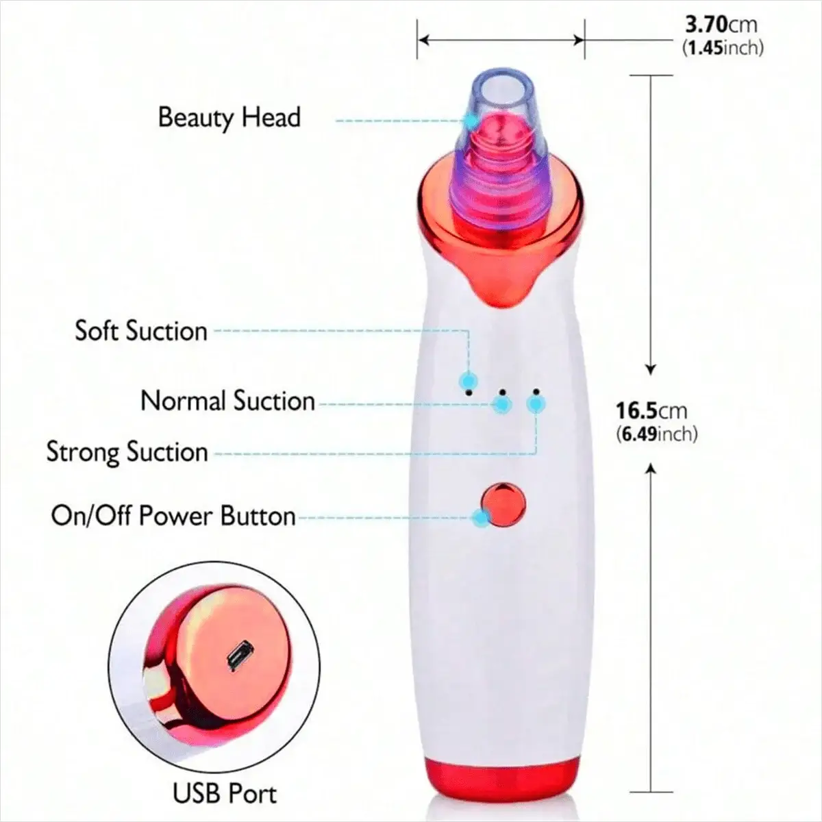 2026 Blackhead Remover Pimple Acne Removal Blackhead Vacuum Tool Skin Care Pore Cleaner Rechargeable from PriceLows™