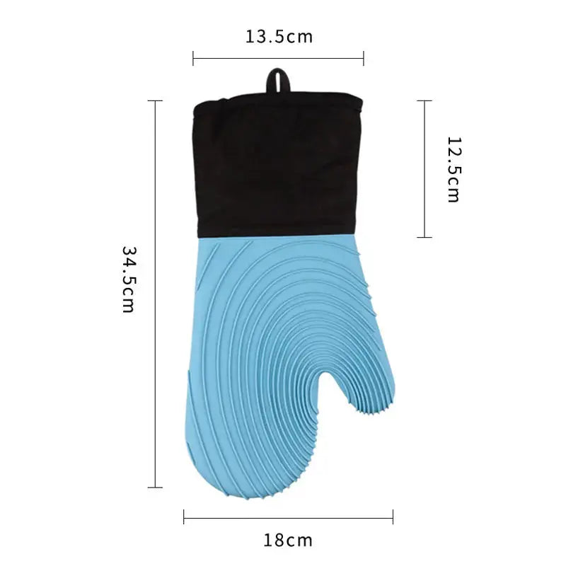 Silicone Oven Mitts | Slip Resistant | Waterproof, Soft Polyester Lining | Set