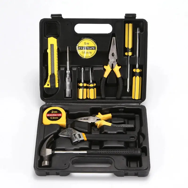 Tools Set General House hold Hand Tool Kit with Plastic Toolbox Storage Case Used to Car repair And home Repair from PriceLows™