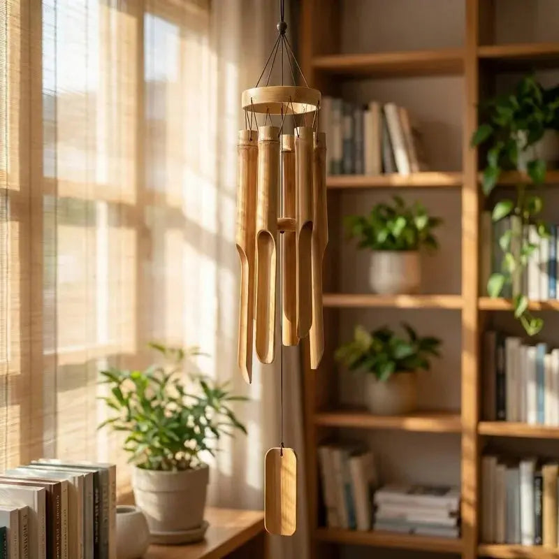 1piece handmade bamboo wind chime, ideal choice for summer birthdays/hotels/homes/bedrooms/weddings/outdoor decorations and gift from PriceLows™