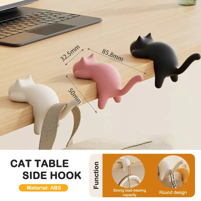Cute Cat Bag Hook Portable Table Hook Handbag Backpack Organizer Holder for Home Office Desk Side Decor Travel Bag Hanger from PriceLows™