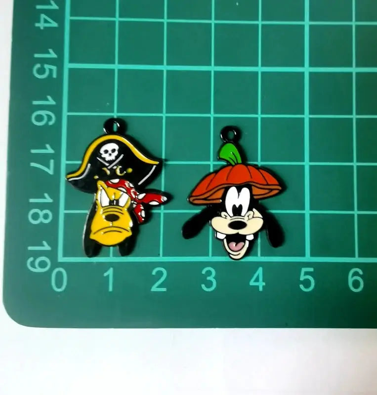 Halloween Pendant Charms | Metal Design | Cartoon Pattern | 10 Piece Set