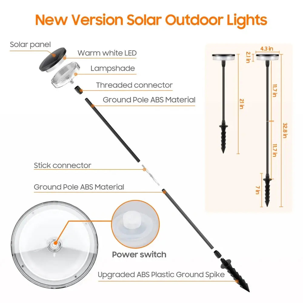Outdoor Garden Solar Pathway Light Sway by Wind Solar Swaying Lights Bright IP65 Waterproof for Outside Yard Path Patio Lawn from PriceLows™