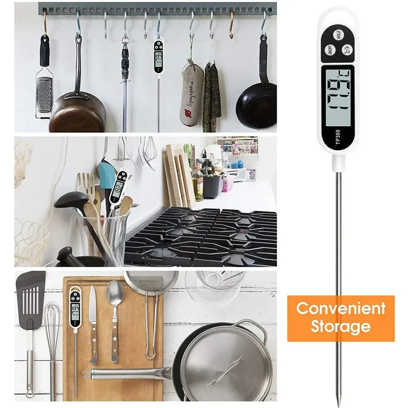 Stainless Steel Probe Thermometer | -50C To 300C | Battery Included | Milk