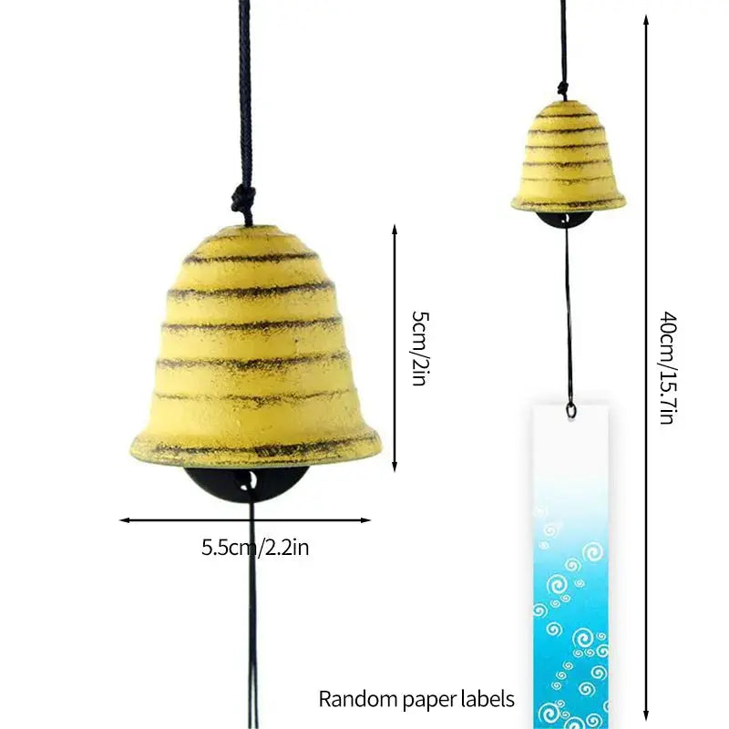 Japanese Wind Chimes Cast Iron Feng Shui Wind Bells Good Luck Hanging Pendant Indoor Outdoor Temple Home Garden Decoration from PriceLows™