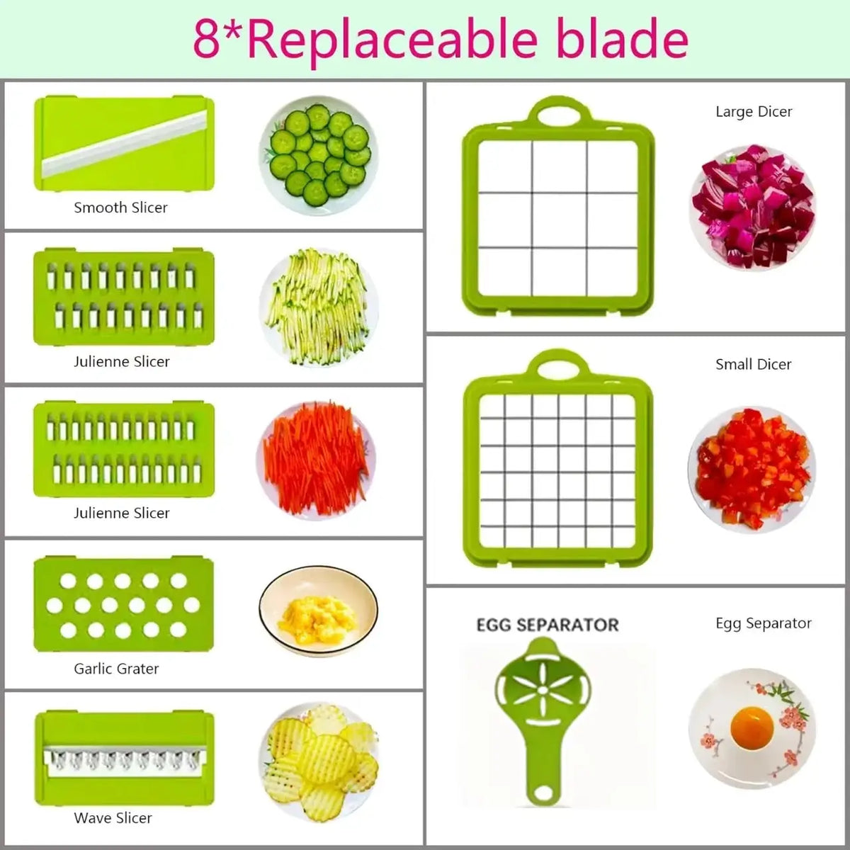 Multifunctional Grater | Stainless Steel Blades | 14 Piece Kitchen Set