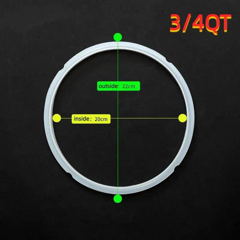 Instant Pot Sealing Ring | Silicone Gasket | Replacement | Fits 3Qt 5Qt 6Qt 8Qt