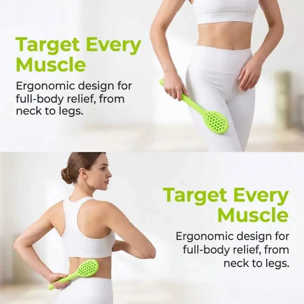 Honeycomb Silicone Back Massager Stick For Pain Relief And Relaxation