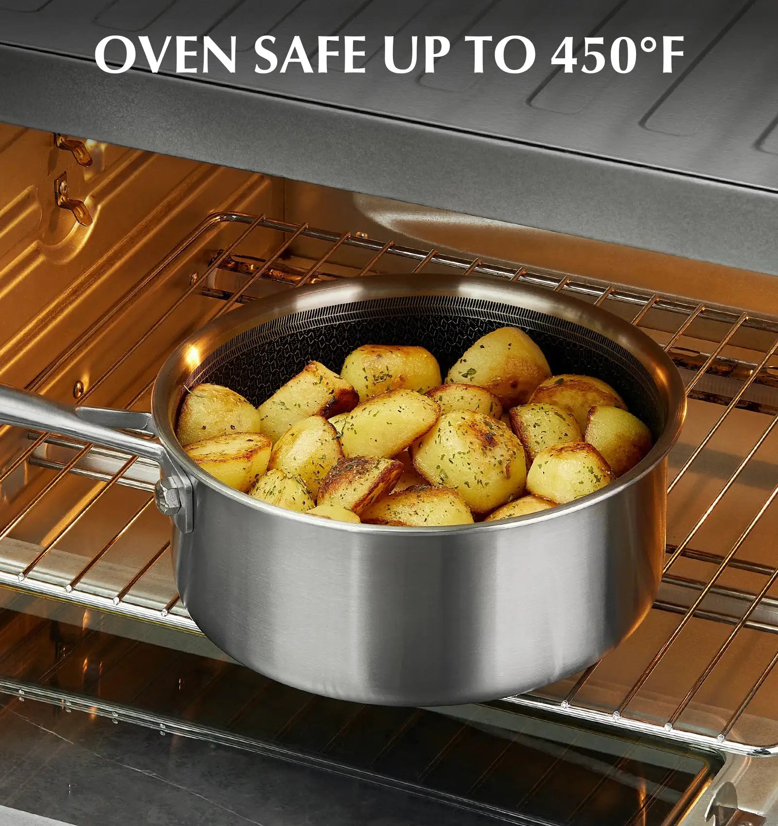 KOCH SYSTEME CS Nonstick Stainless Steel Saucepan, 2 Quart Tri-Ply Stainless Steel Sauce Pan with Nonstick Honeycomb Interior from PriceLows™