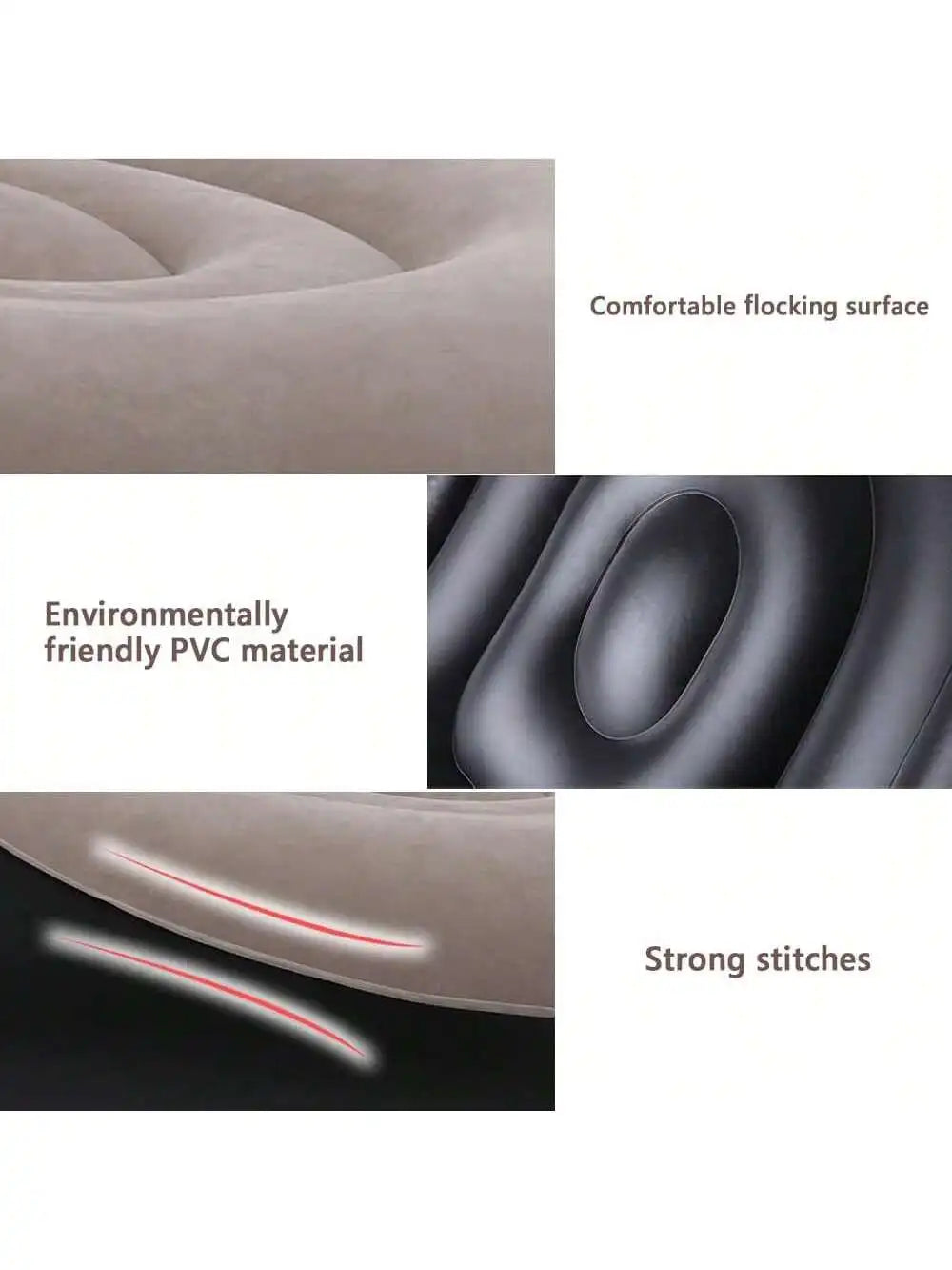 Inflatable Plush Sofa | Foldable Foot Sofa Bed | Outdoor Use | One Size