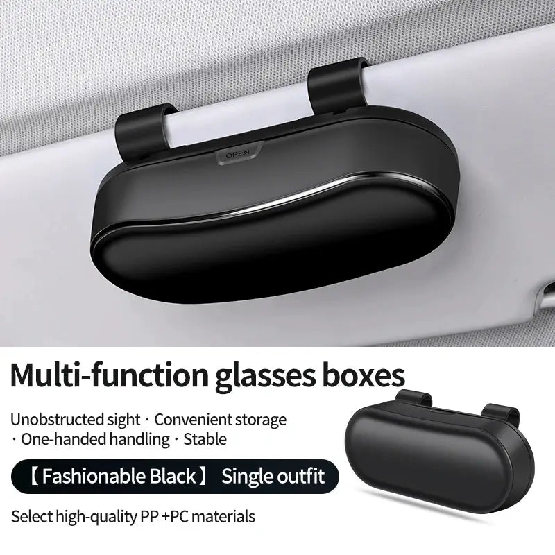 New Car Glasses Box, Glasses Sunshade, Sunglasses Car Storage Multi functional Sunglasses Clip Storage Box from PriceLows™