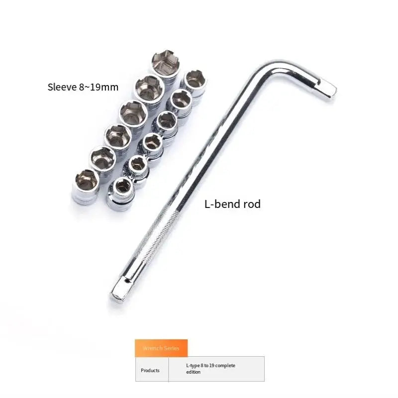 Multi-functional T-type hexagonal socket wrench tool socket spanner set Car hexagonal tyre tool set from PriceLows™