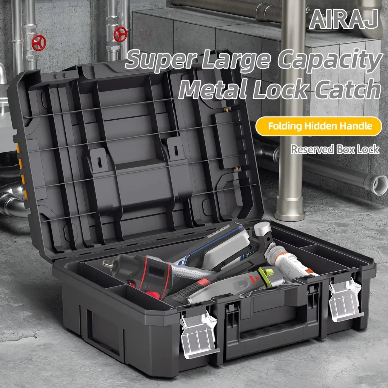 5 multi-functional rolling toolboxes, plastic portable folding storage boxes with large capacity and wheels for DIY use; made of thickened PP material, ideal for organizing garage or home repair tools. from PriceLows™