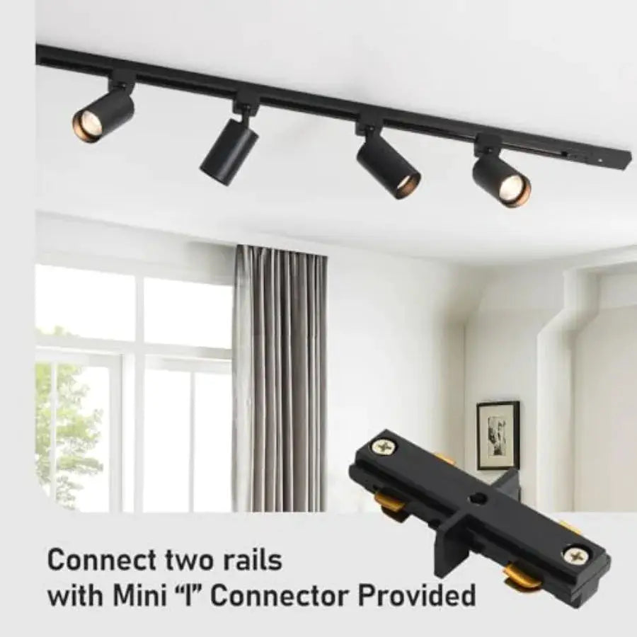 4-Light LED Track Lighting Kit with 3.3FT H Track Lighting Rails and Floating Canopy Connector GU10 Track Light Kit Modern Kitc from PriceLows™