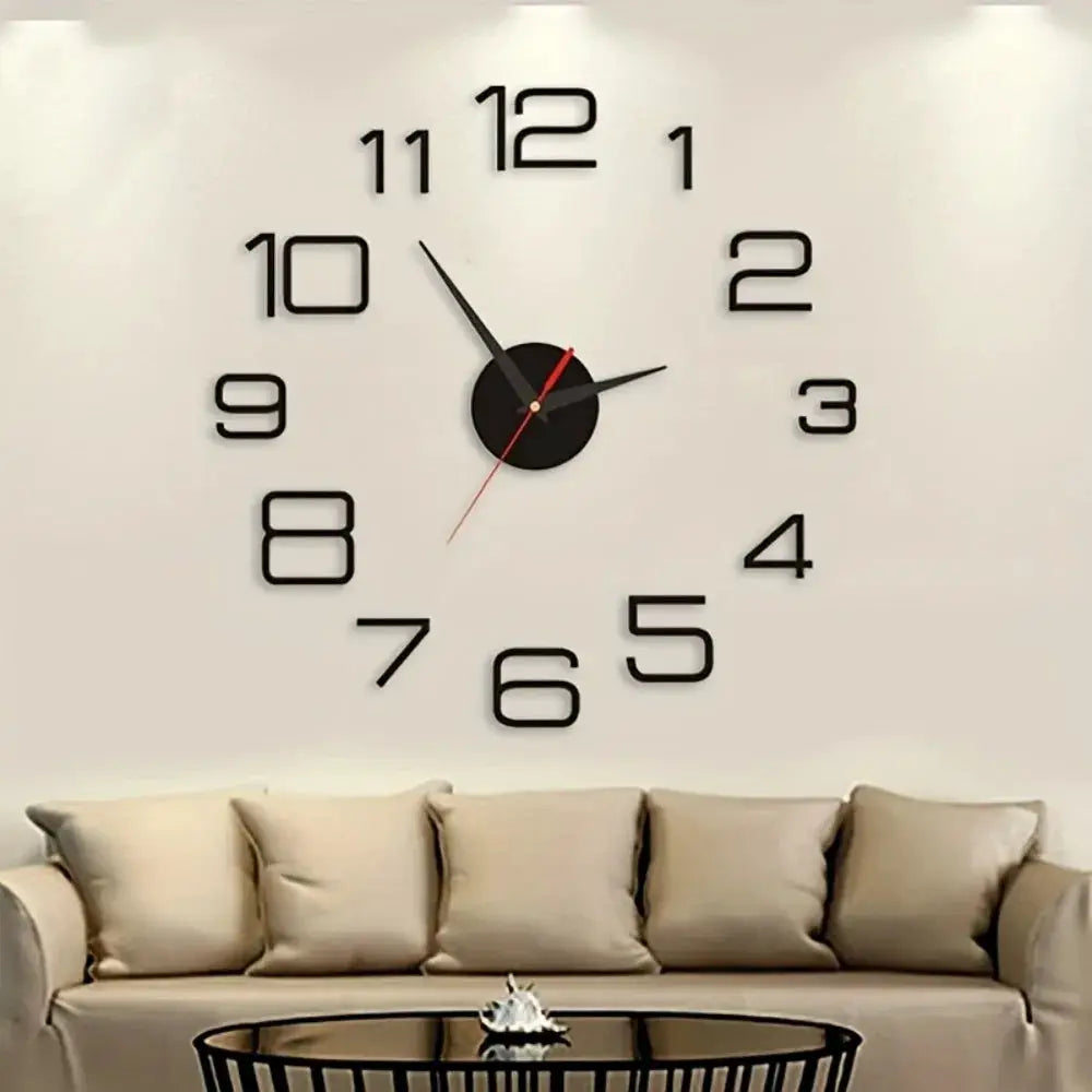 2023 Modern Design Large Wall Clock 3D DIY Quartz Clocks Fashion Watches Acrylic Mirror Stickers Living Room Home Decor Horloge from PriceLows™