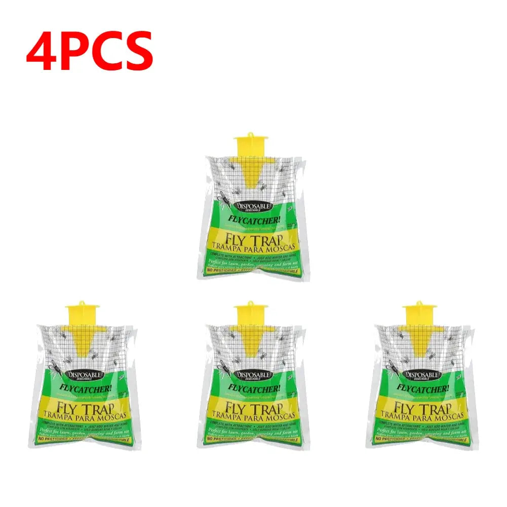 Hanging Fly Trap Bag with Fly Bait Disposable Flies Trap Non-Toxic Mosquito Trap Catcher Fly Wasp Insect Bug Killer for Outdoor from PriceLows™