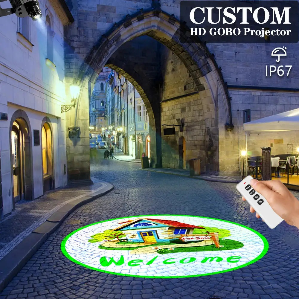 Custom Gobo Logo Projector | IP67 Waterproof | Rotating