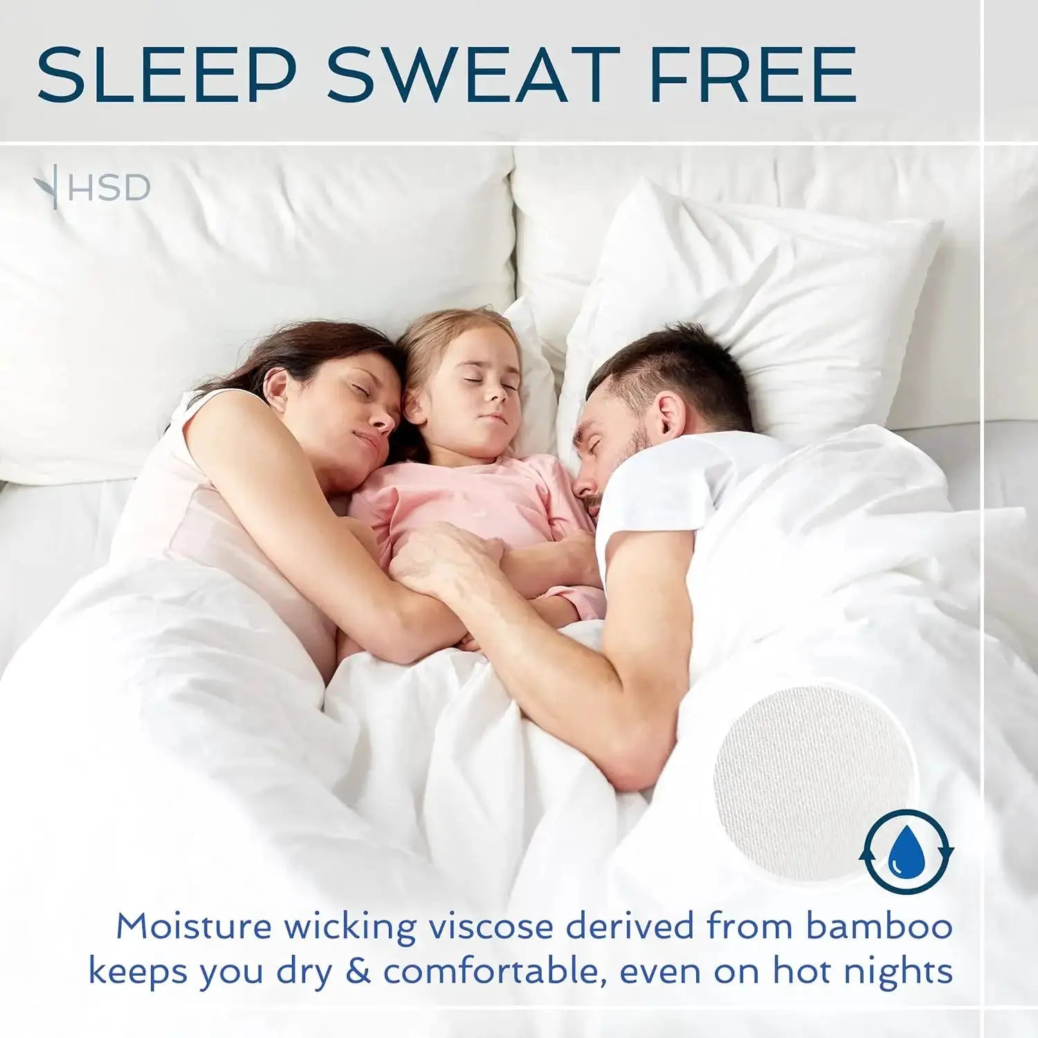 King Size 4 Piece Bamboo Sheet Set with 2 Pillowcases, Cooling Breathable Luxury Bedding, Moisture Wicking Silky Soft Texture from PriceLows™