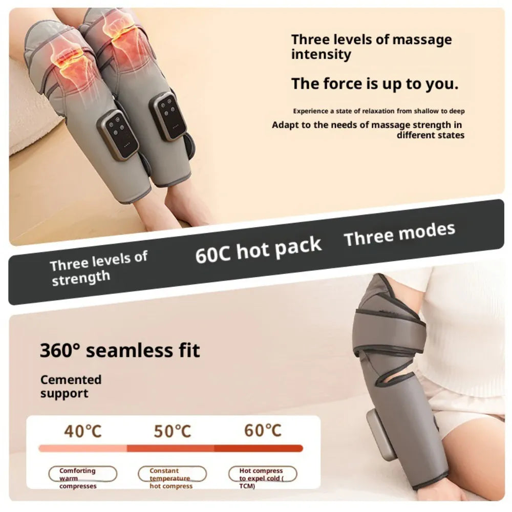 Cordless Leg Massager | Heating Air Compression | 3 Speed