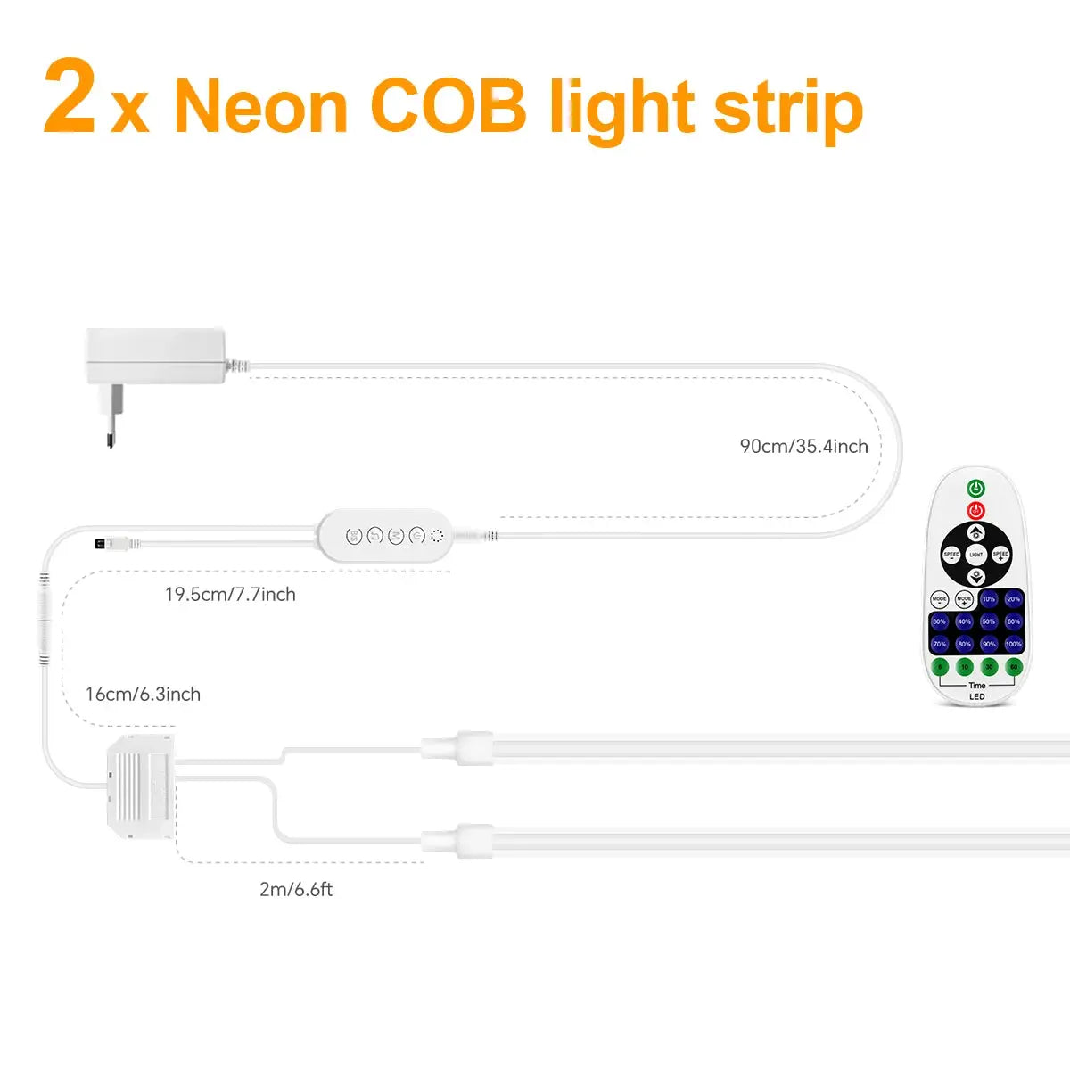 Smart Bluetooth APP Control LED Neon Light Dimmable,with Music Mode 24V RF Remoter,for Slat Grille Wood Wall Backlight Decor from PriceLows™