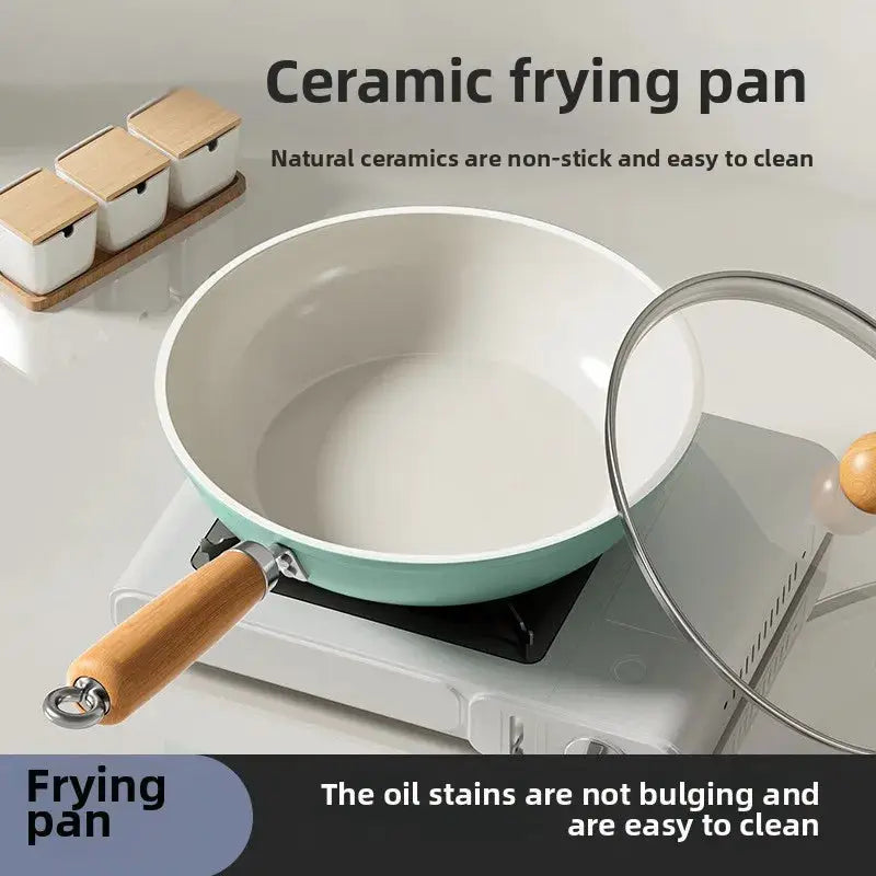Ceramic Frying Pan | Nonstick | Flat Bottom | Universal Stove