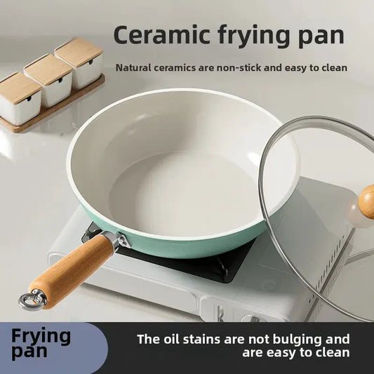 Ceramic Frying Pan | Nonstick | Flat Bottom | Universal Stove