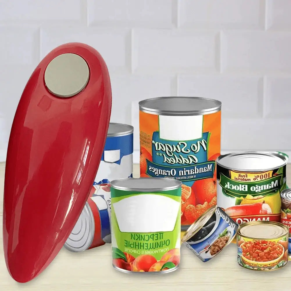 Electric Can Opener Smooth Edge Jar Opener Battery Operated Bottle Opener One Touch for Weak Hands for All Kinds of Jars Gadget from PriceLows™