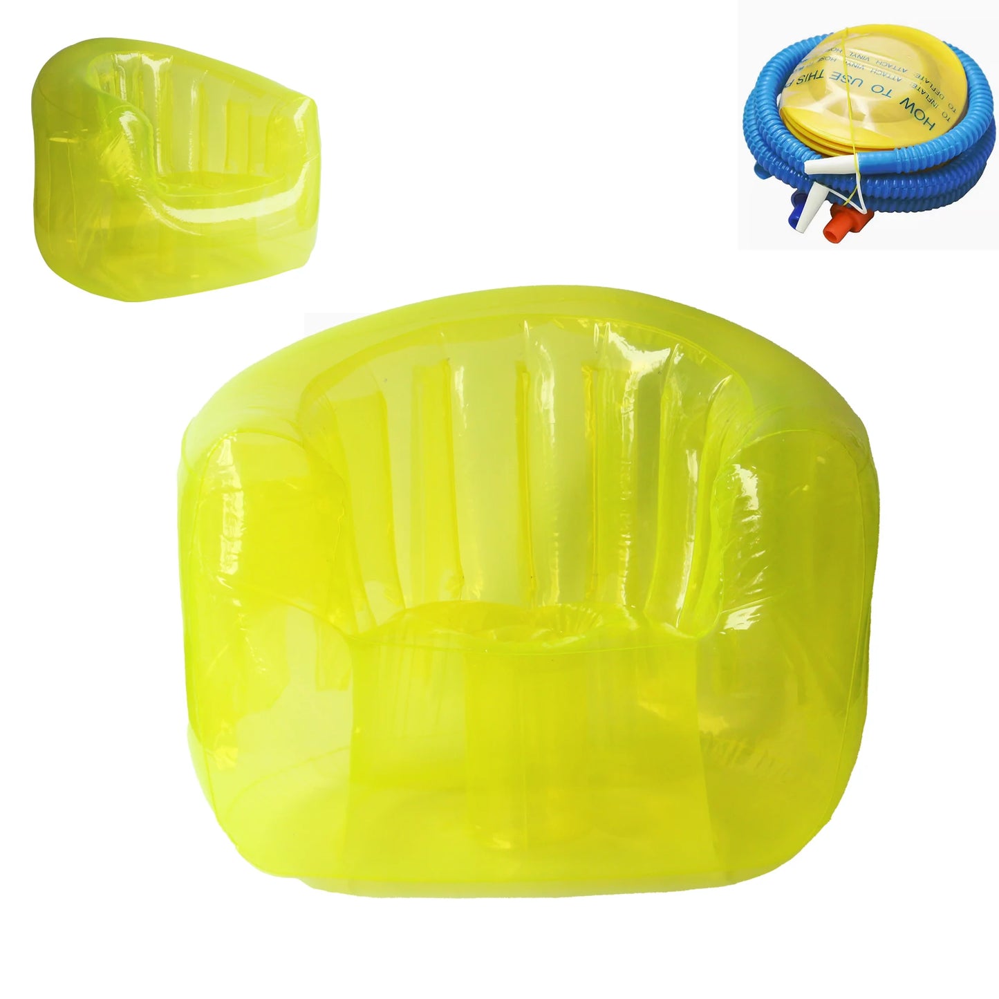 Inflatable Lounge Chair | Transparent PVC Material | Outdoor Use Sofa | Single