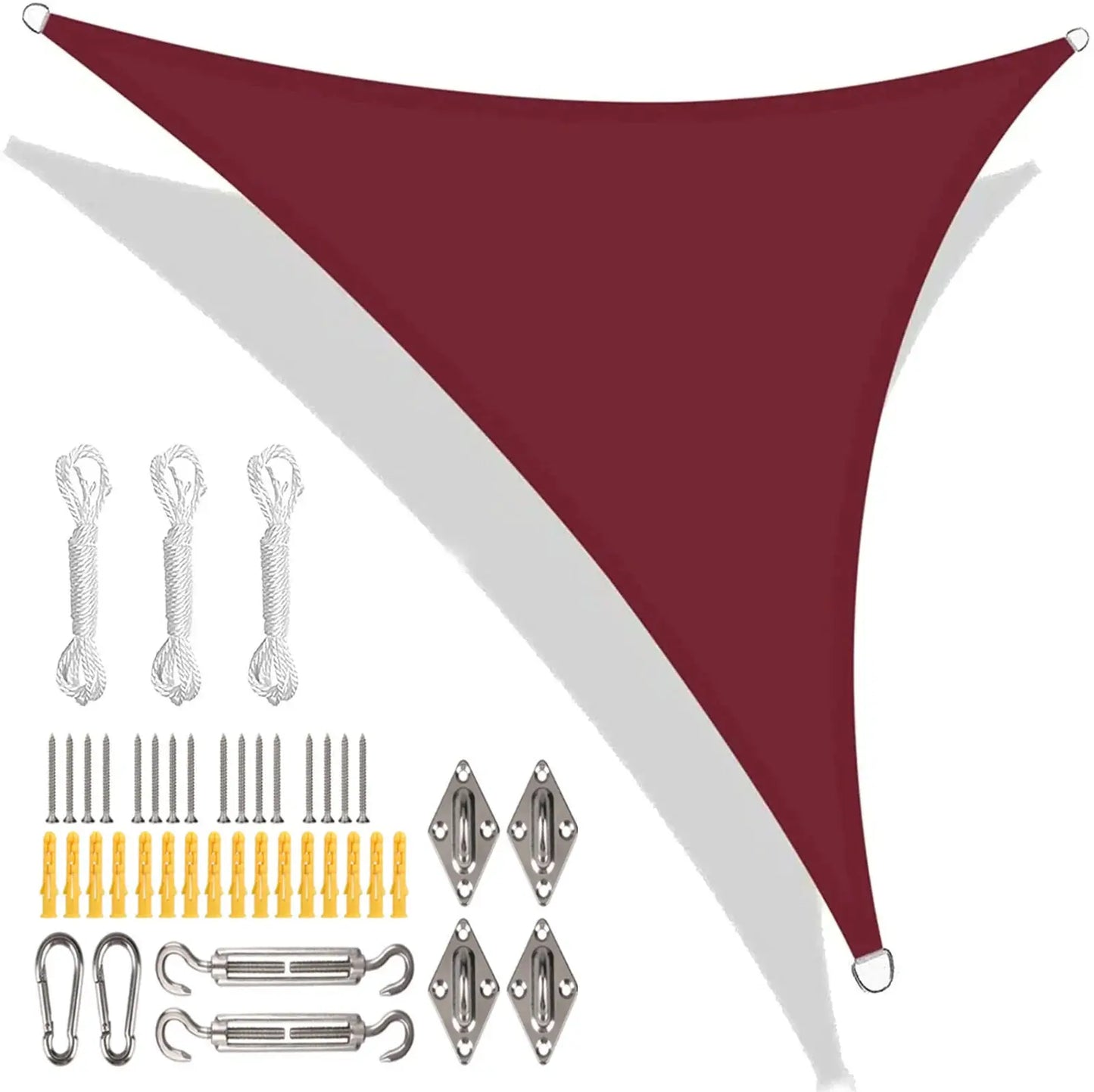 Triangle Sun Shade Sail | Waterproof UPF50+ Poly Canvas | Backyard Patio Garden Canopy