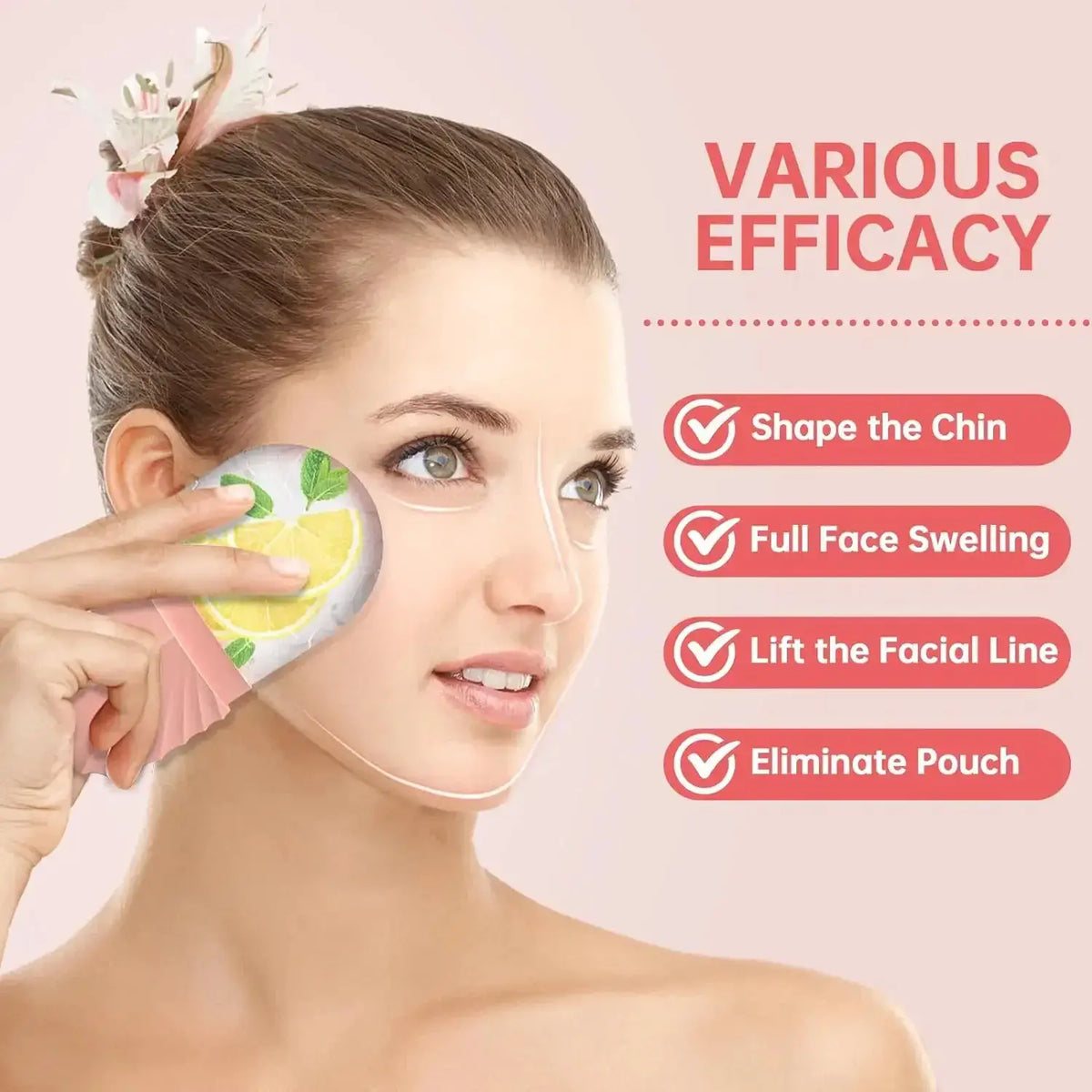 Ice Facial Roller | Flexible Rubber Core | Reusable Design