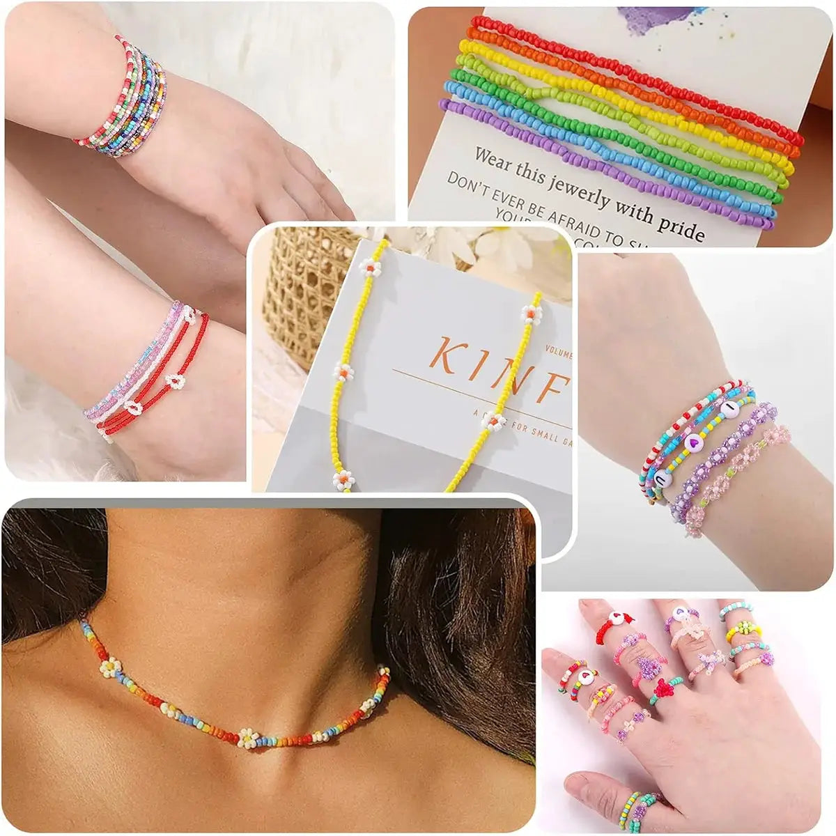 Glass Seed Beads Kit | 5200 Pc | 3mm Round | 24 Grid Box