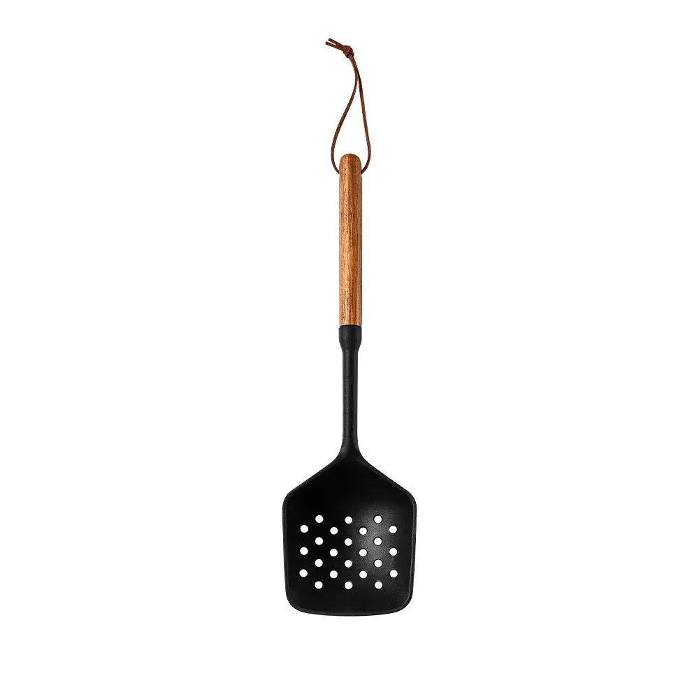 Wooden Handle Silicone Spatula Kitchenware Set, 7-piece Set, Heat-resistant Stir Fry Shovel, Soup Spoon, Kitchen Utensils from PriceLows™