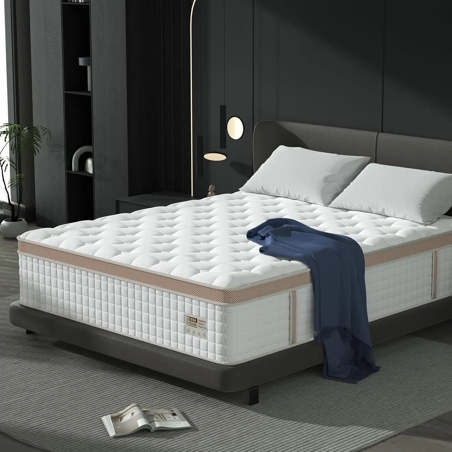 Mattress | 14in Luxury Hybrid Gel Memory Foam & Pocket Springs | Full/Queen/King